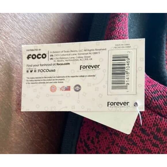 NWT FOCO Men's NCAA College Team Logo Poly Knit Cup Sole Slippers Arkansas 9 - Picture 2 of 11